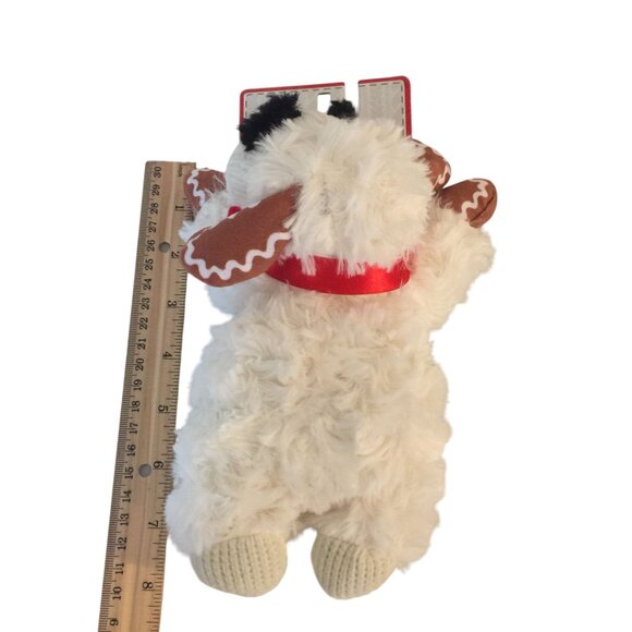 Lamb Chop Holiday Plush Squeak 7" Dog Toy Gingerbread Ears Paws - Picture 4 of 5